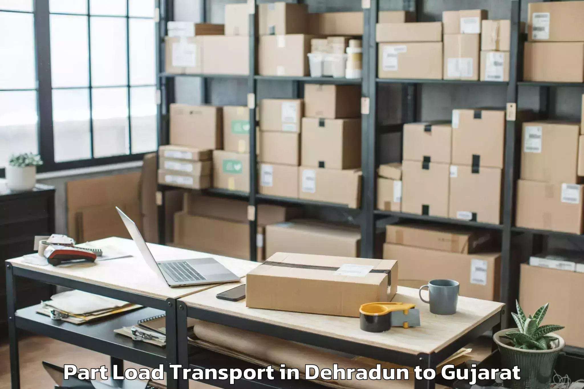 Expert Dehradun to Dantiwada Part Load Transport